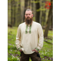 Szervető-végtelen fonat ing - natúr-zöld